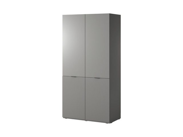 Compleo Kleiderschrank mit Fronten gefräst und 2x Kleiderstange, Modern des günstig online kaufen