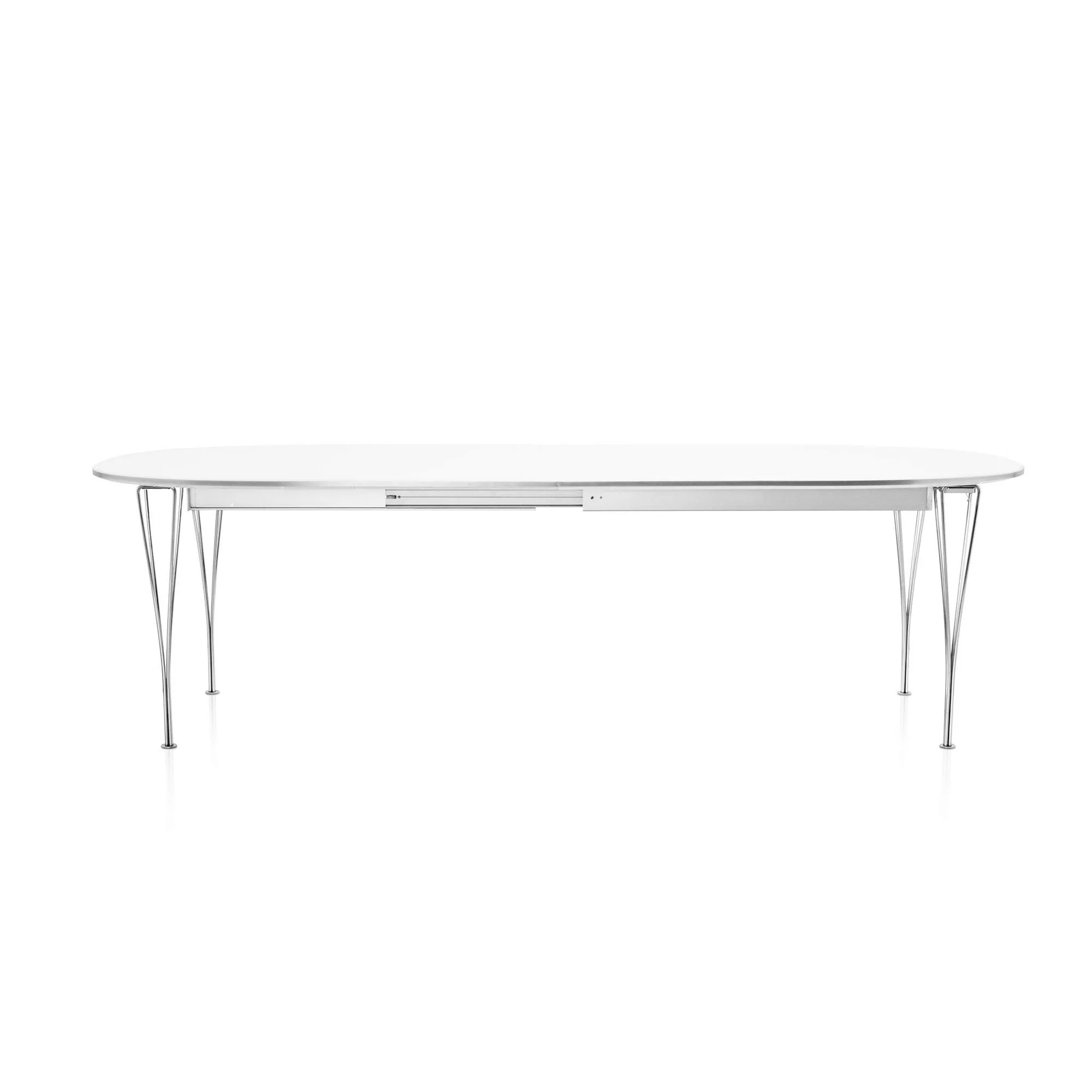 Fritz Hansen - B619 Super-elliptischer Tisch ausziehbar - weiß/Laminat mit günstig online kaufen
