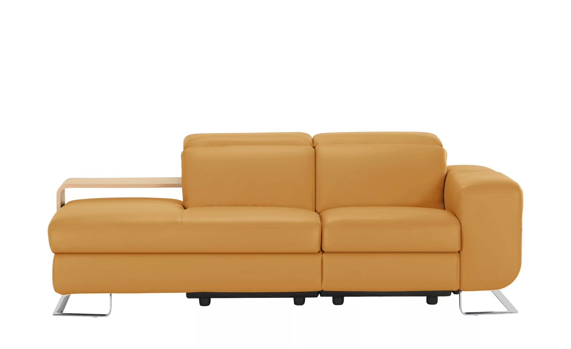 Ledersofa  8151 ¦ gelb ¦ Maße (cm): B: 211 H: 74 T: 111 Polstermöbel > Sofa günstig online kaufen