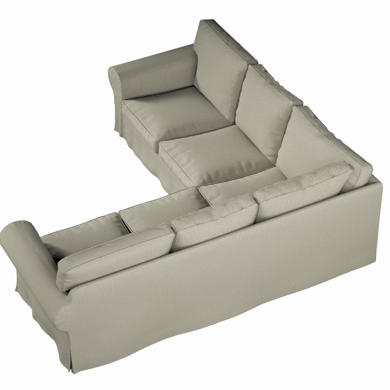 Bezug für Ektorp Ecksofa, beige, Sofahusse für Ektorp Ecksofa, Madrid (162- günstig online kaufen