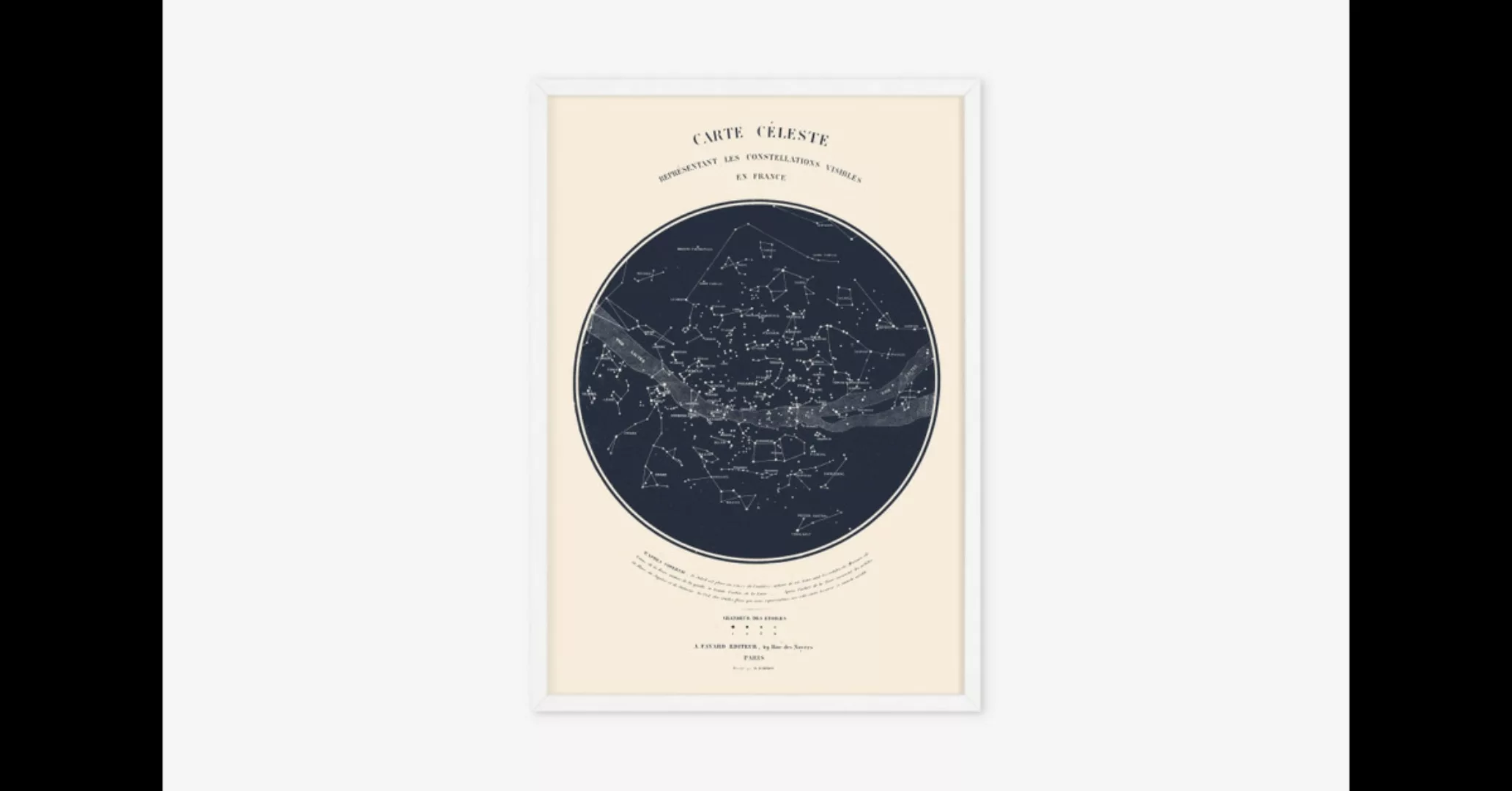 Aster 'Celestial Carte du Ciel Constellation' gerahmter Kunstdruck (A2) - M günstig online kaufen