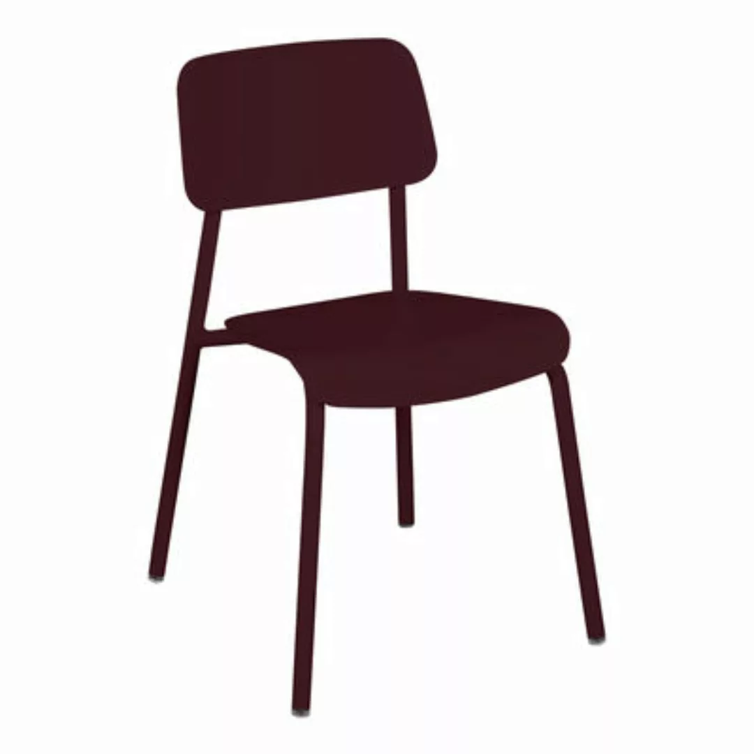 Stapelbarer Stuhl Studie metall rot / Aluminium - Fermob - günstig online kaufen