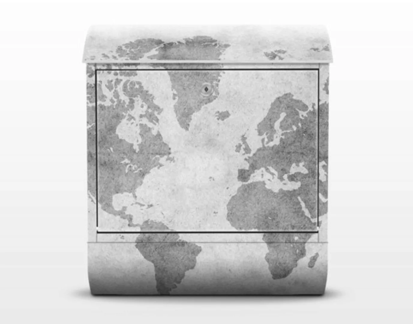 Briefkasten Vintage Weltkarte II günstig online kaufen