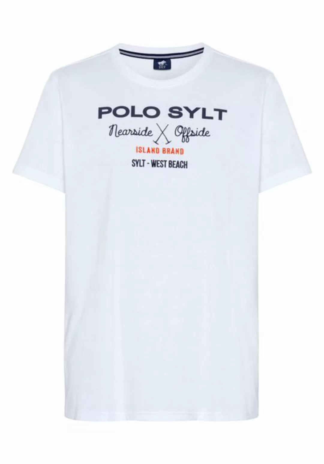 Polo Sylt Print-Shirt mit Pigment-Print im Label-Look günstig online kaufen