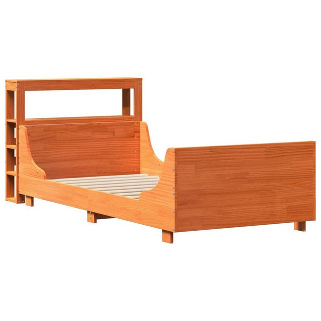 vidaXL Bett Massivholzbett ohne Matratze Wachsbraun 75x190 cm Kiefernholz günstig online kaufen