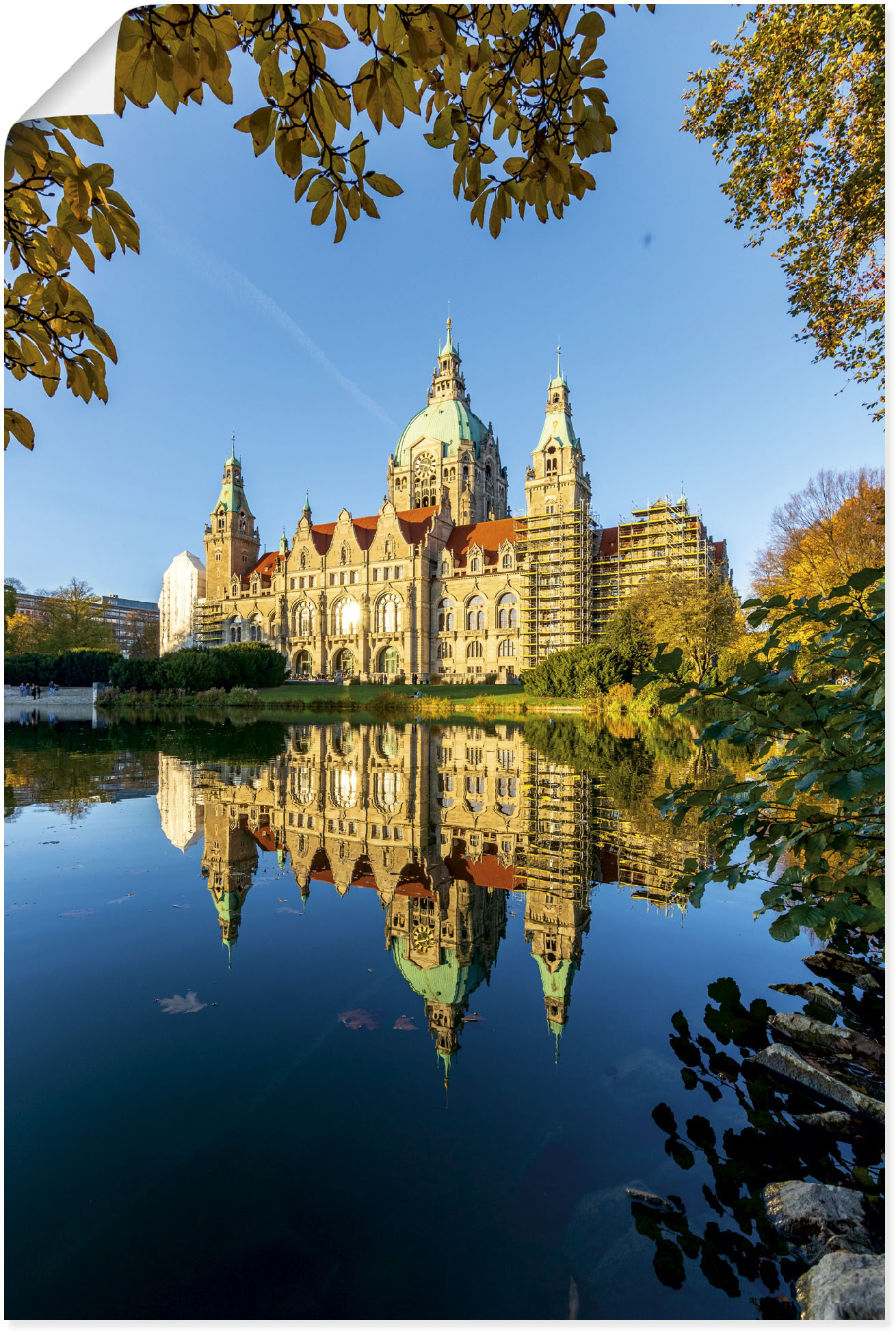 Artland Poster "Spiegelung des Rathauses in Hannover", Hannover, (1 St.), a günstig online kaufen