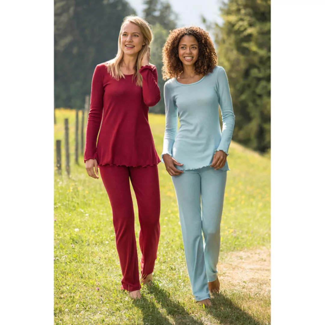 Damen Longshirt Langarm Bio-schurwolle/seide günstig online kaufen