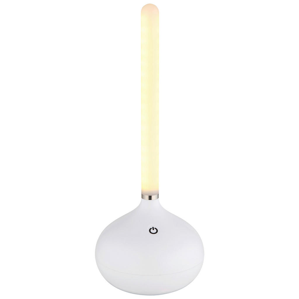 GLOBO LED-Tischleuchte TURNER 28067W Opal weiß Kunststoff H/D: ca. 24,3x9,6 günstig online kaufen