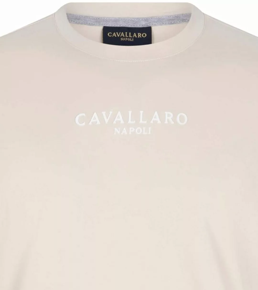 Cavallaro Bari T-Shirt Logo Ecru - Größe M günstig online kaufen