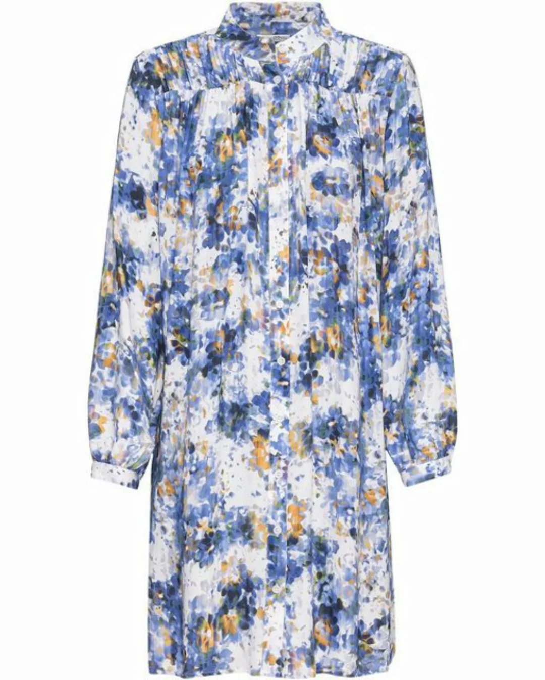 Marc O'Polo Midikleid Langarm-Kleid mit Allover-Blumenmuster günstig online kaufen