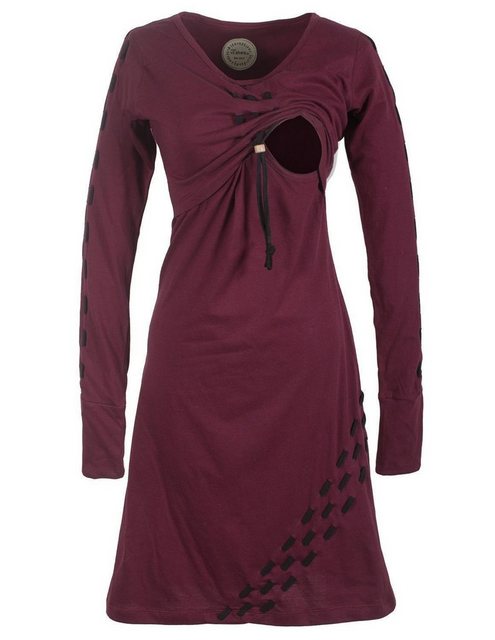 Vishes Stillkleid Langarm Damen Winter Stillkleid Knielang aus Biobaumwolle günstig online kaufen