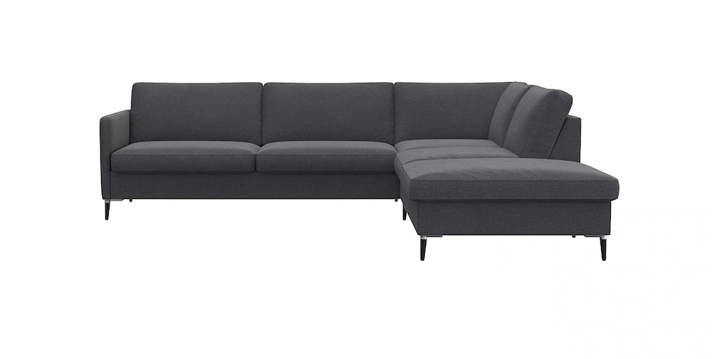 FLEXLUX Ecksofa "Fiore, L-Form", schmale Armlehnen, Kaltschaum, Füße Alu+sc günstig online kaufen