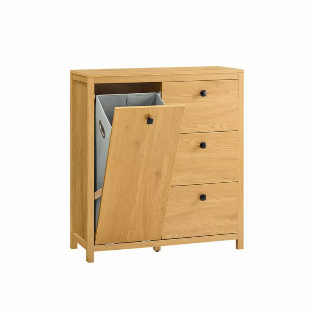 SoBuy Wäscheschrank BZR97 Badschrank mit ausklappbarem Wäschesäcken Wäschek günstig online kaufen