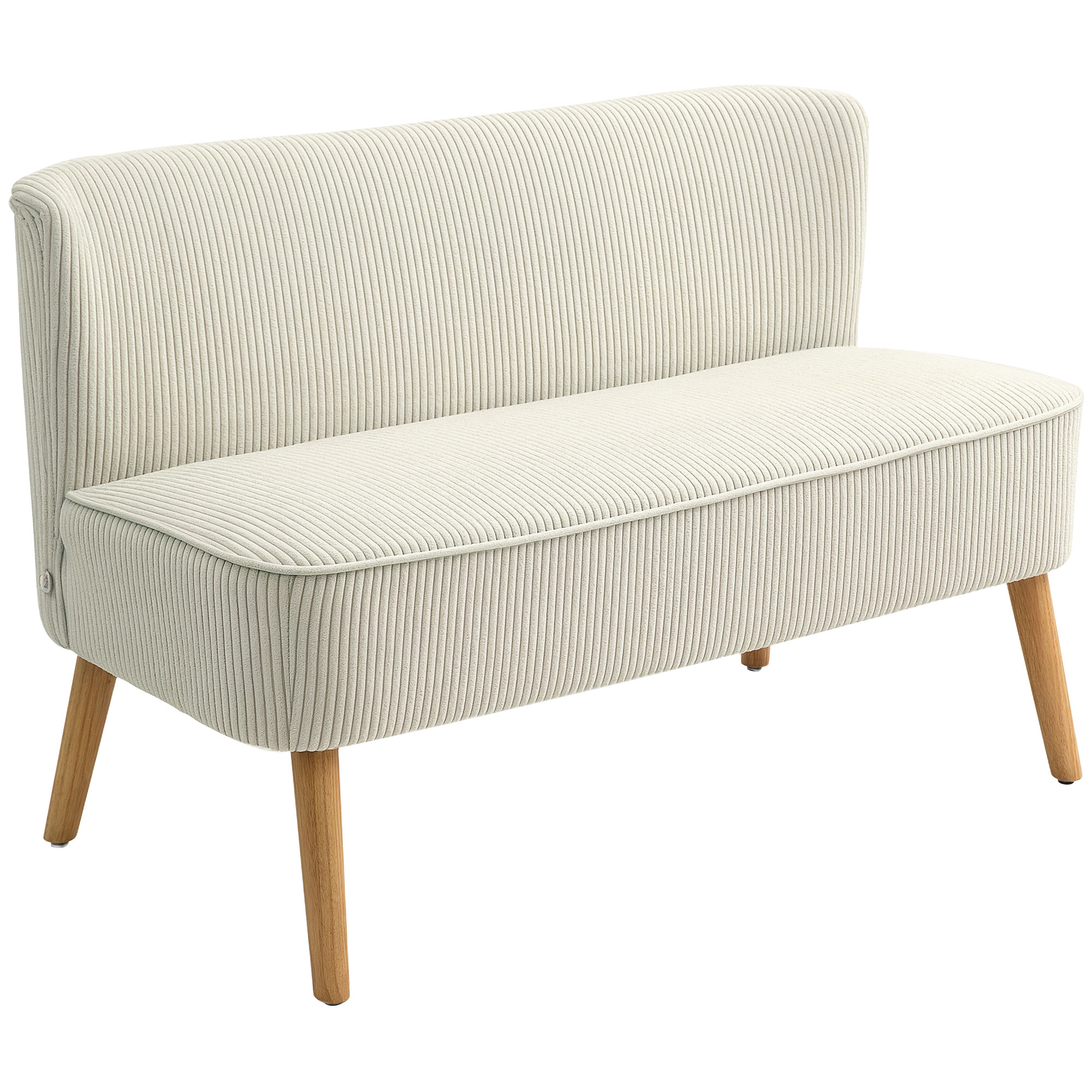 HOMCOM Sofa 2 Sitzer modern Couch ohne Armlehne Gepolstert Polstersofa mit günstig online kaufen