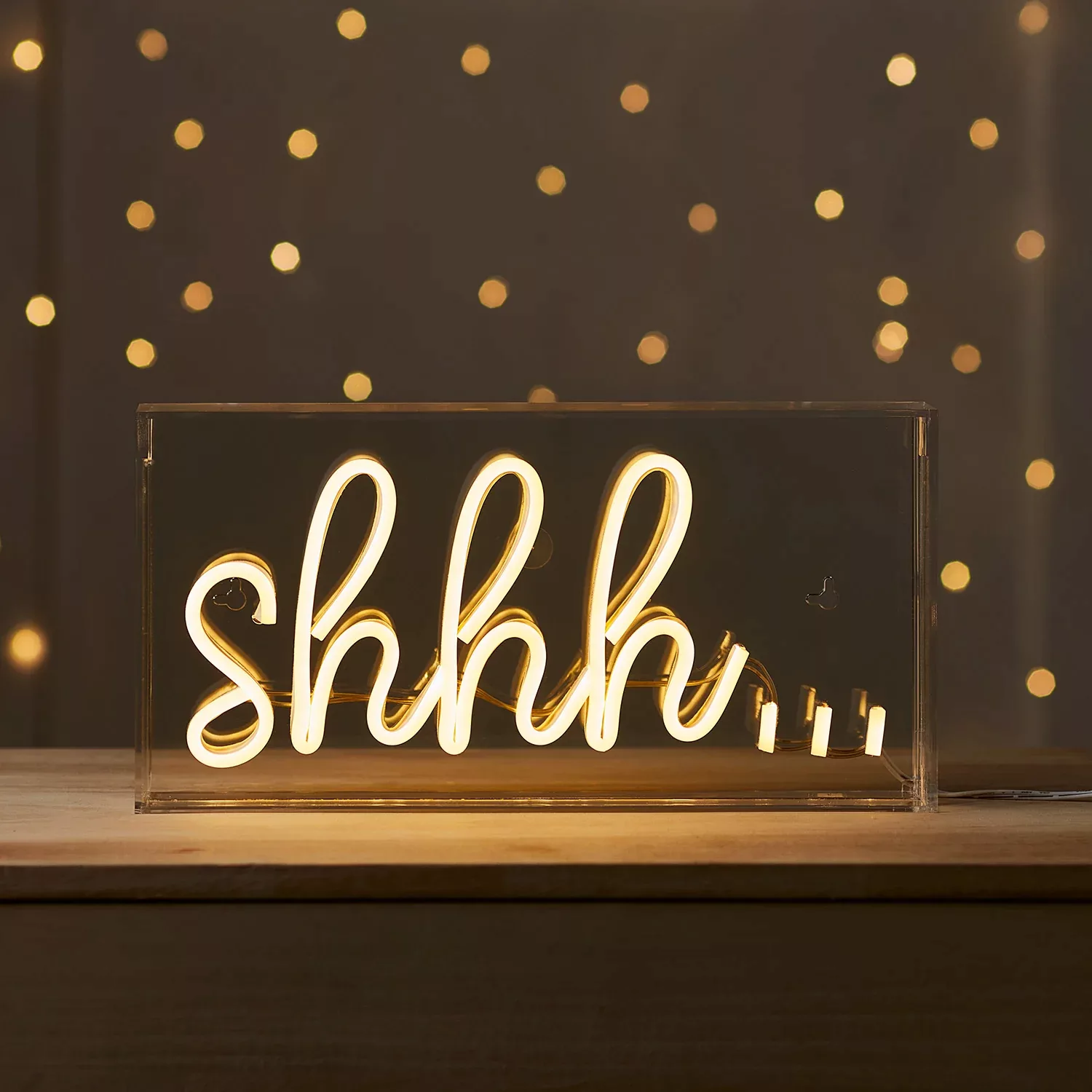 Neon Wand- und Tischlampe Shhh günstig online kaufen