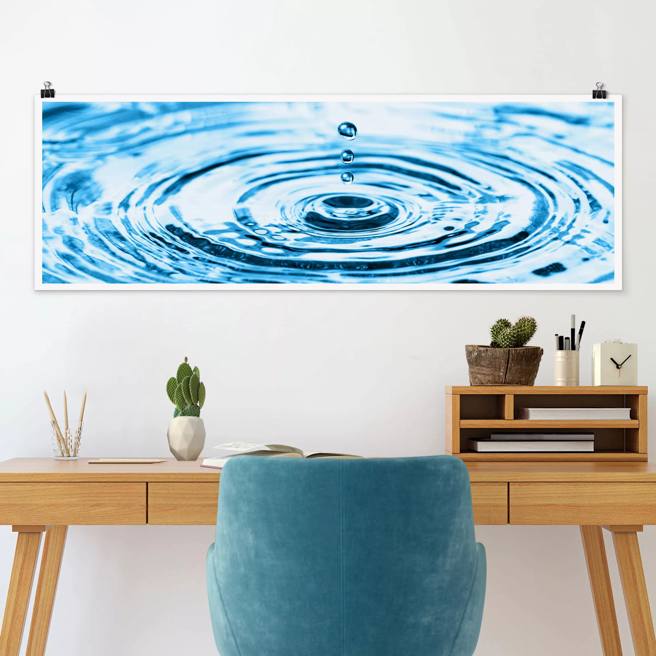 Panorama Poster Drops Turbulence günstig online kaufen