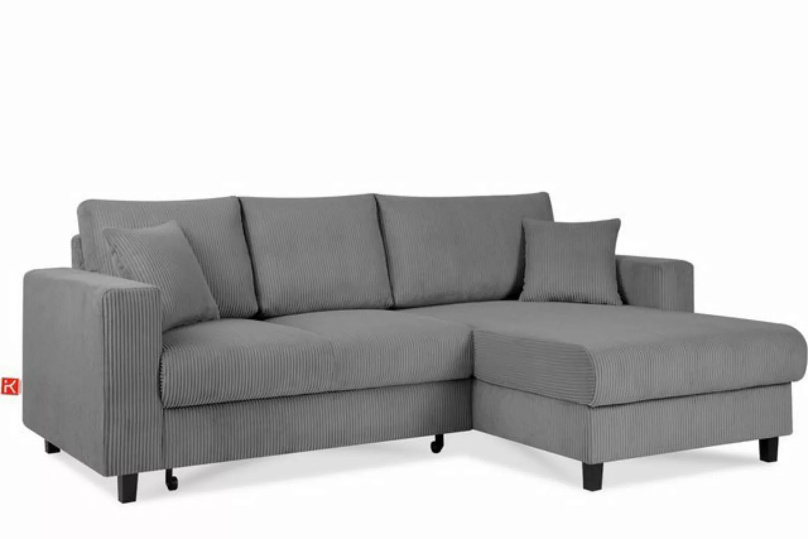 KONSIMO® Ecksofa Rechts Ecksofa EGRET, mit Schlaffunktion und Bettkasten,he günstig online kaufen