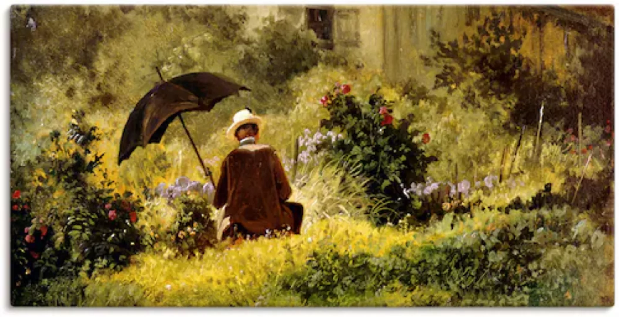 Artland Leinwandbild "Der Maler im Garten", Mann, (1 St.) günstig online kaufen