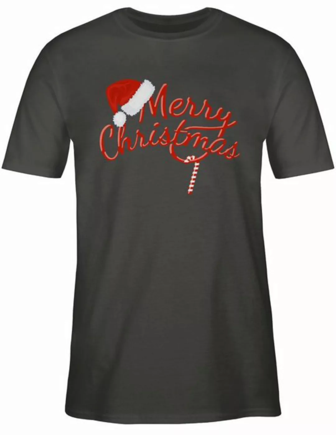 Shirtracer T-Shirt Merry Christmas Zuckerstange Weihachten Kleidung günstig online kaufen