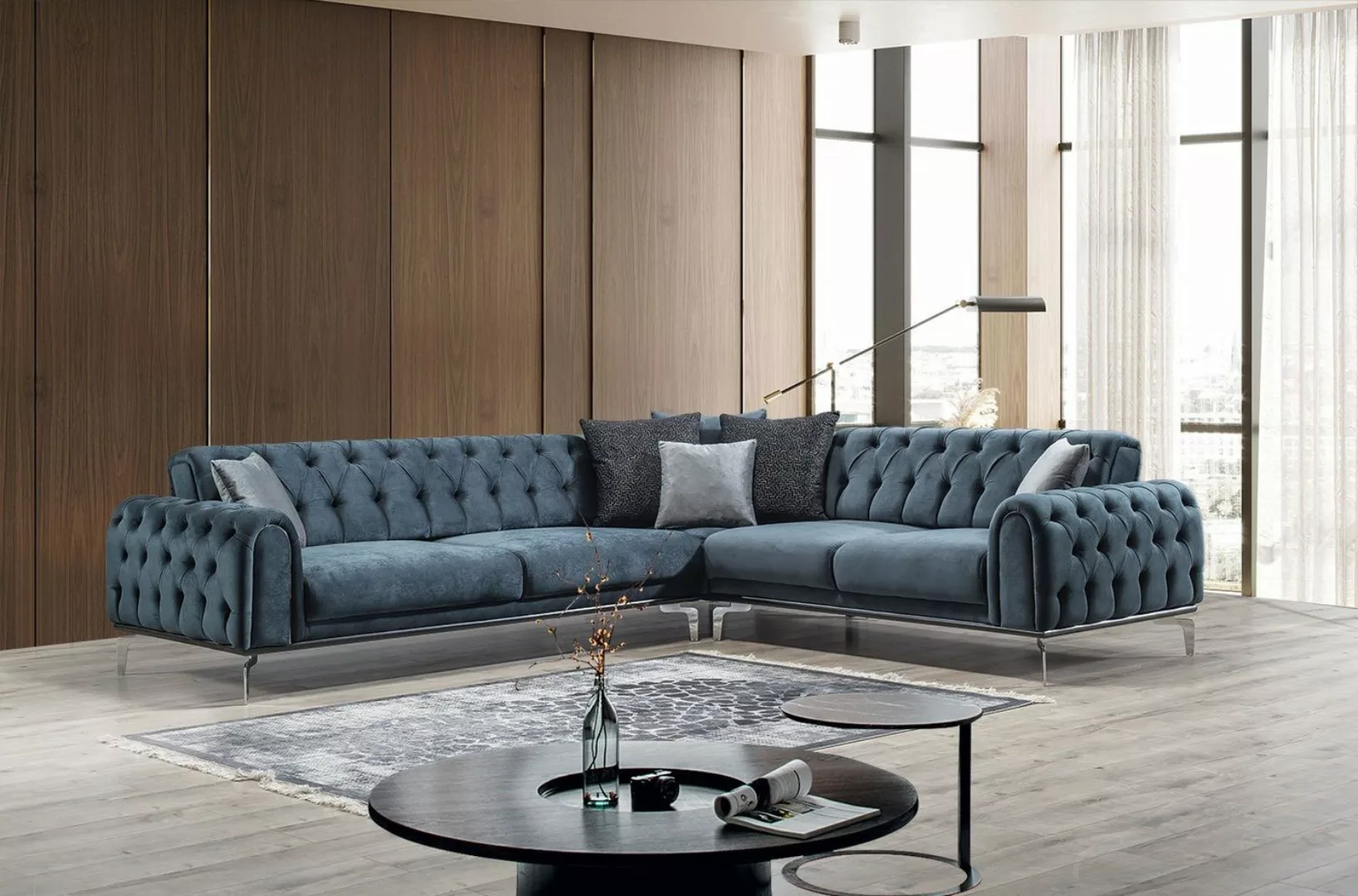 Villa Möbel Ecksofa London, Set, mit Relax-/Bettfunktion durch umklappbare günstig online kaufen