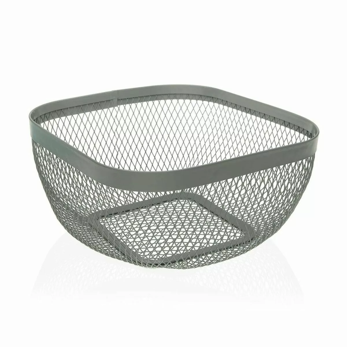 Obstschale Versa Grau Metall Stahl (26,5 X 12,5 X 26,5 Cm) günstig online kaufen