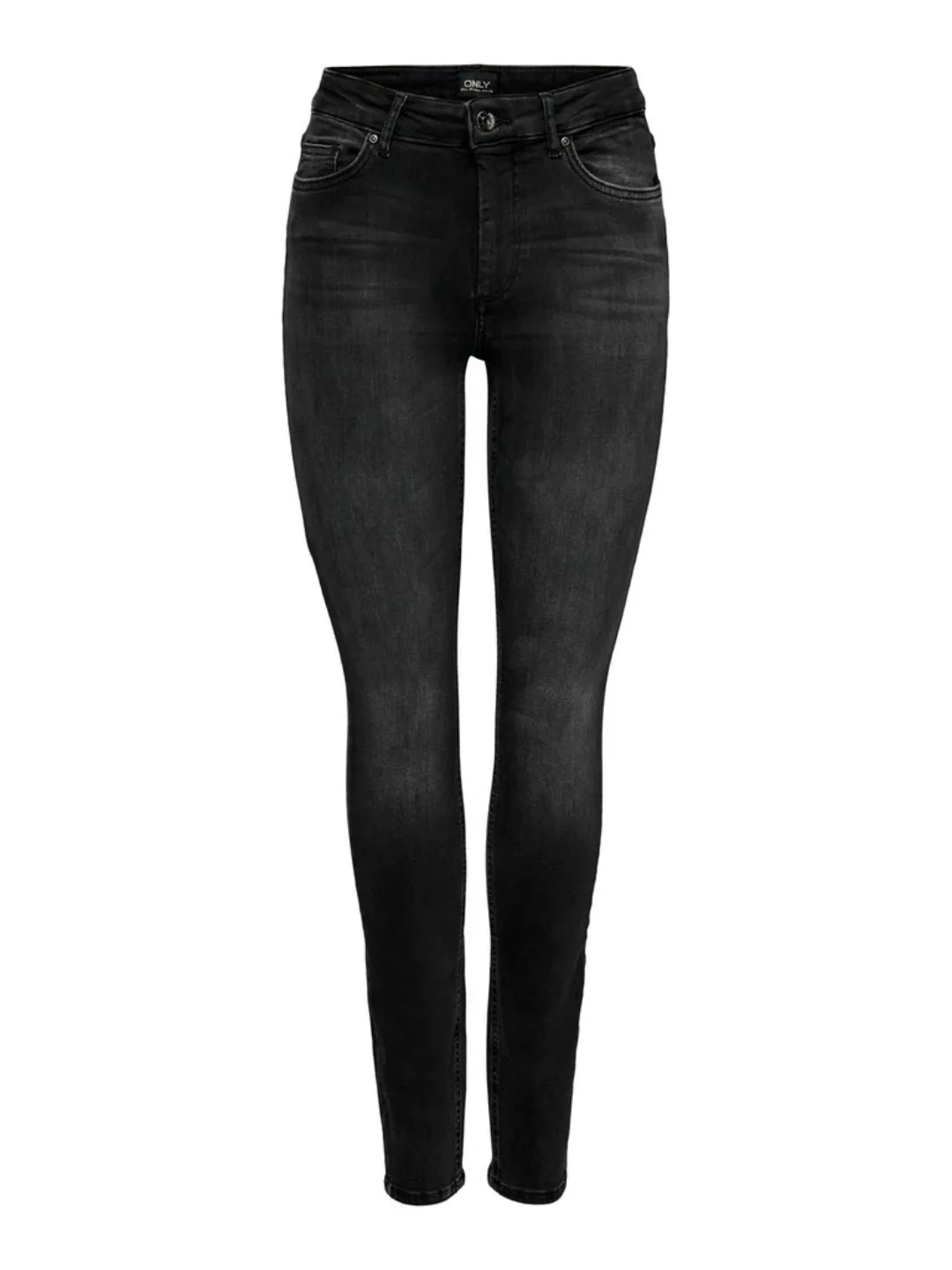 Only Damen Jeans ONLBLUSH MID SK REA1099 - Skinny Fit - Schwarz - Black Den günstig online kaufen