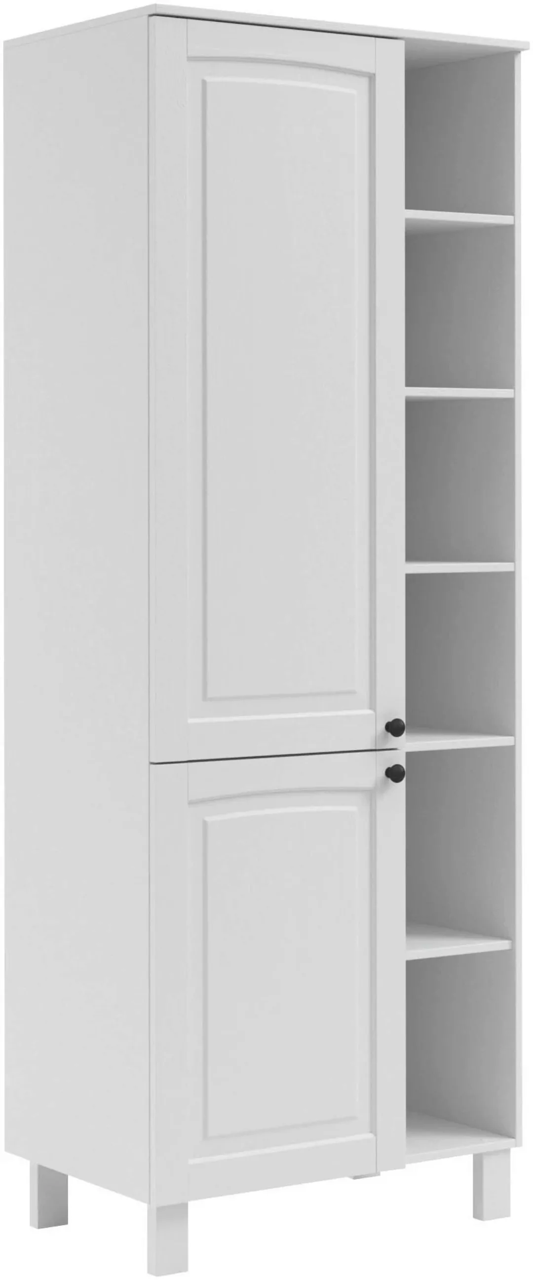 Kochstation Hochschrank "KS-Osby", Kiefer massiv, Breite 75 cm, 2 Türen, 4 günstig online kaufen