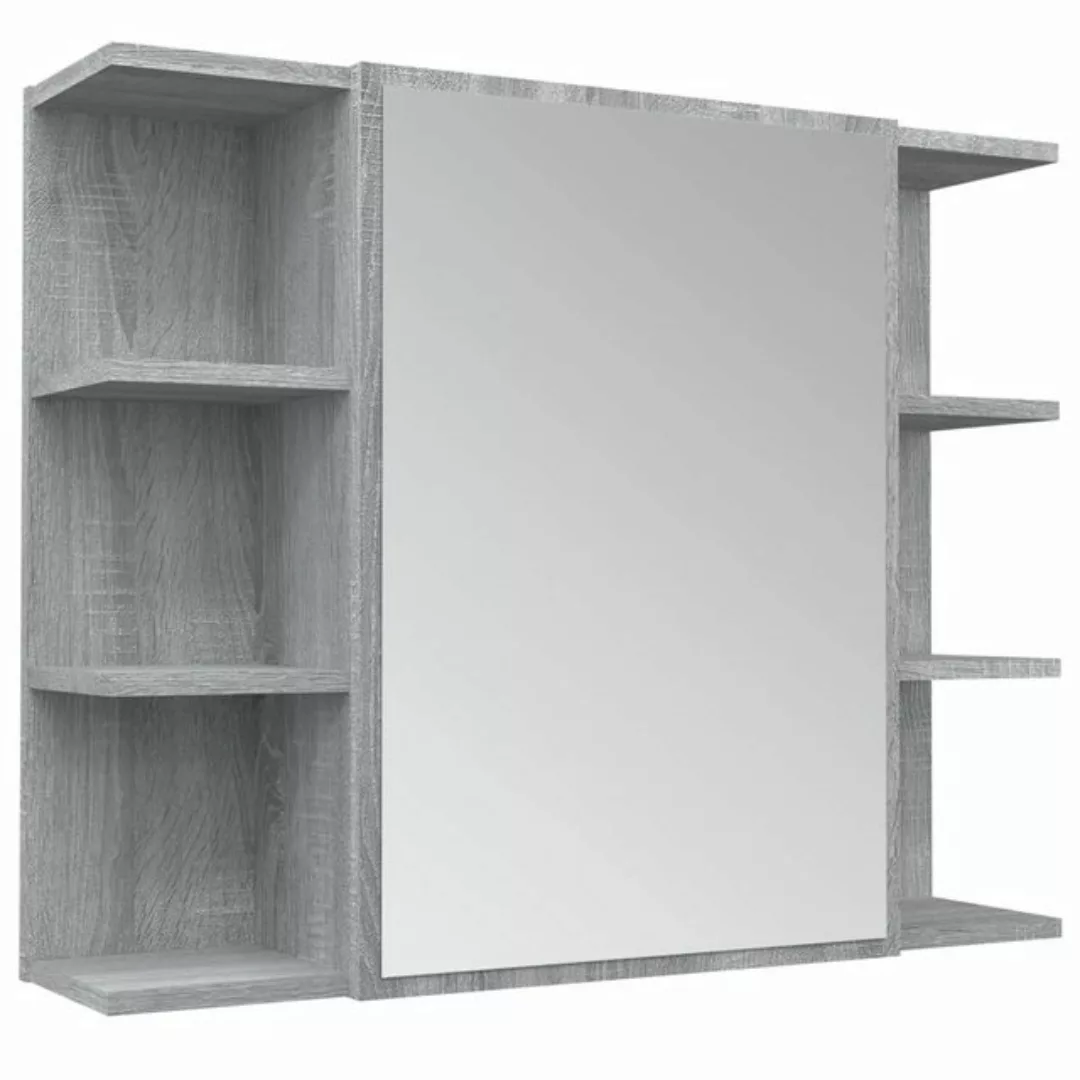 Vidaxl Bad-spiegelschrank Grau Sonoma 80x20,5x64 Cm Holzwerkstoff günstig online kaufen