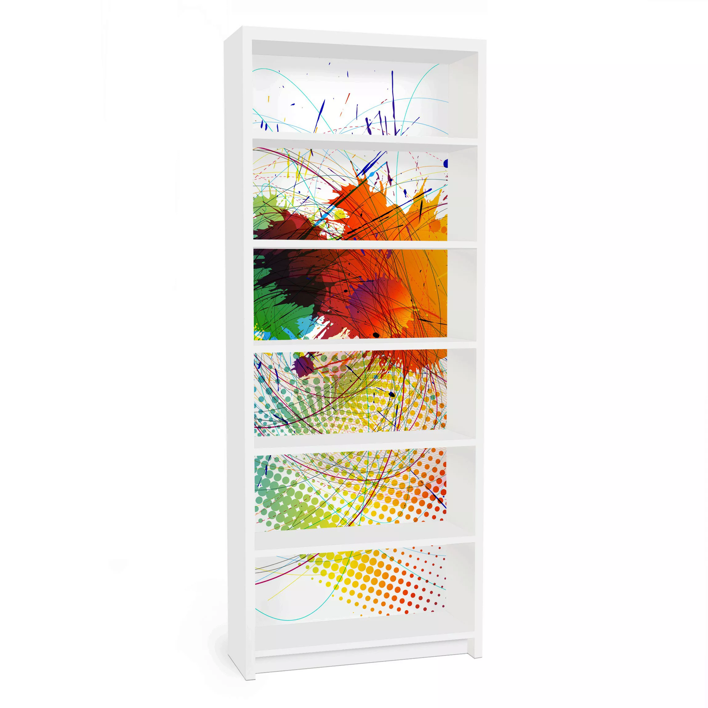 Möbelfolie für IKEA Billy Regal Rainbow Background günstig online kaufen