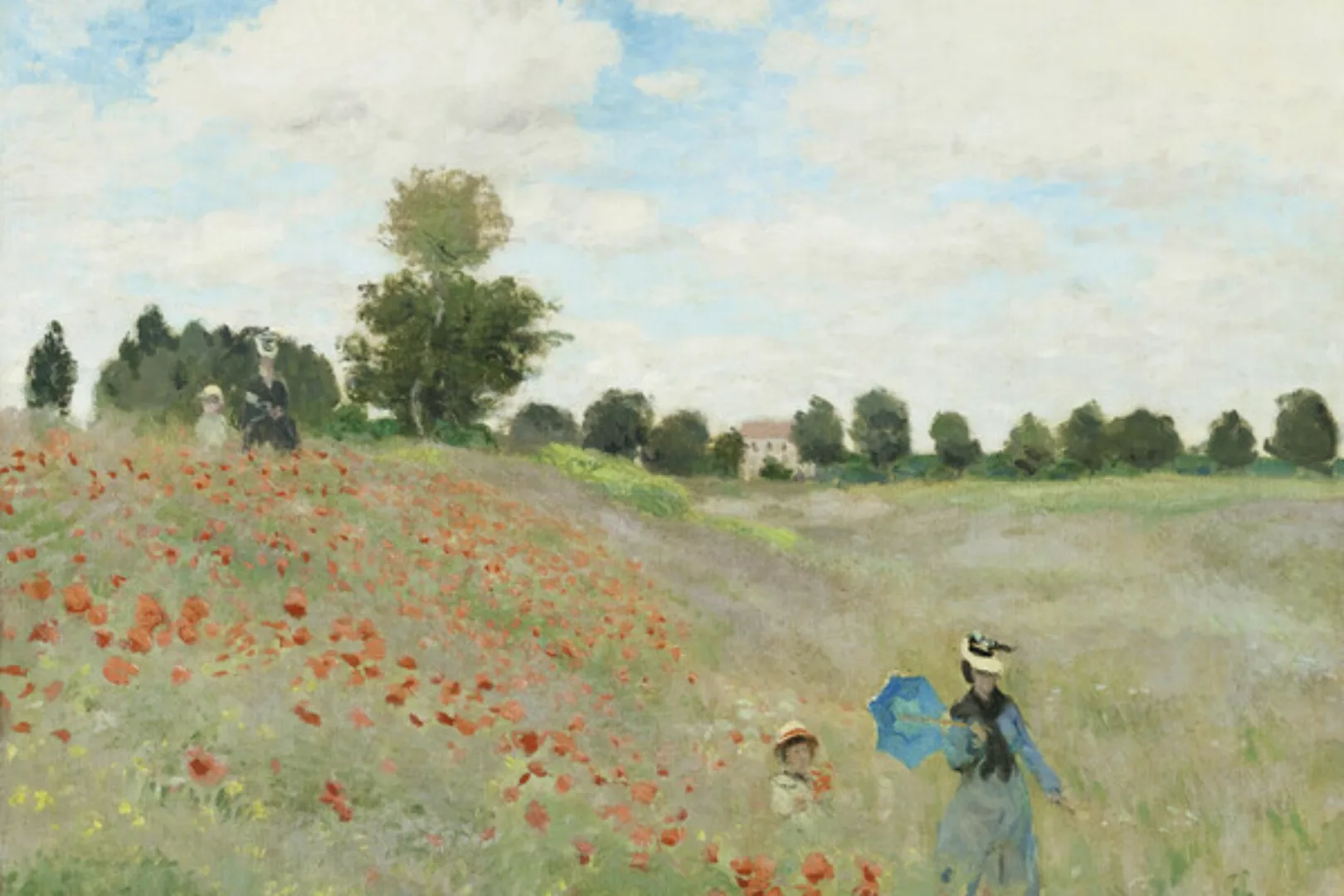 Poster / Leinwandbild - Claude Monet: Das Mohnfeld Bei Argenteuil günstig online kaufen