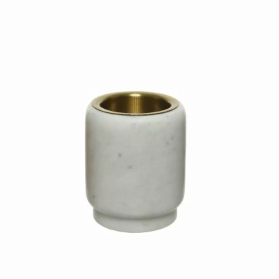 MARELIDA Teelichthalter Marmor Kerzenhalter H: 7cm weiß günstig online kaufen