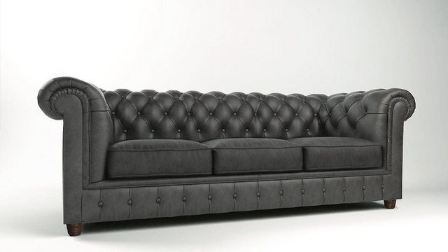 Xlmoebel Sofa Chesterfield-Sofa für drei Personen Polstermöbel 3-Sitzer Cou günstig online kaufen