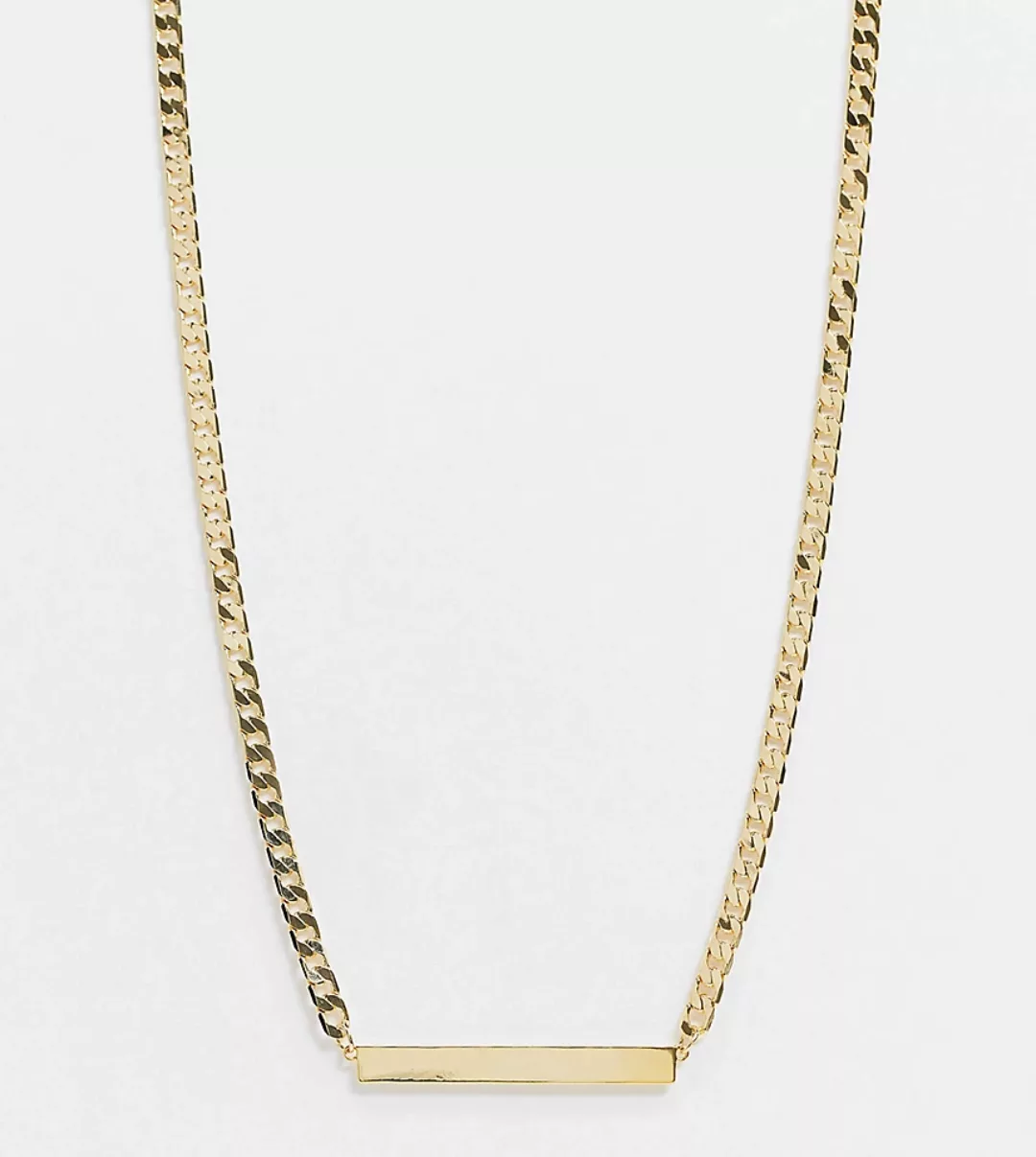 Orelia – Vergoldete Halskette mit flachem Steg günstig online kaufen