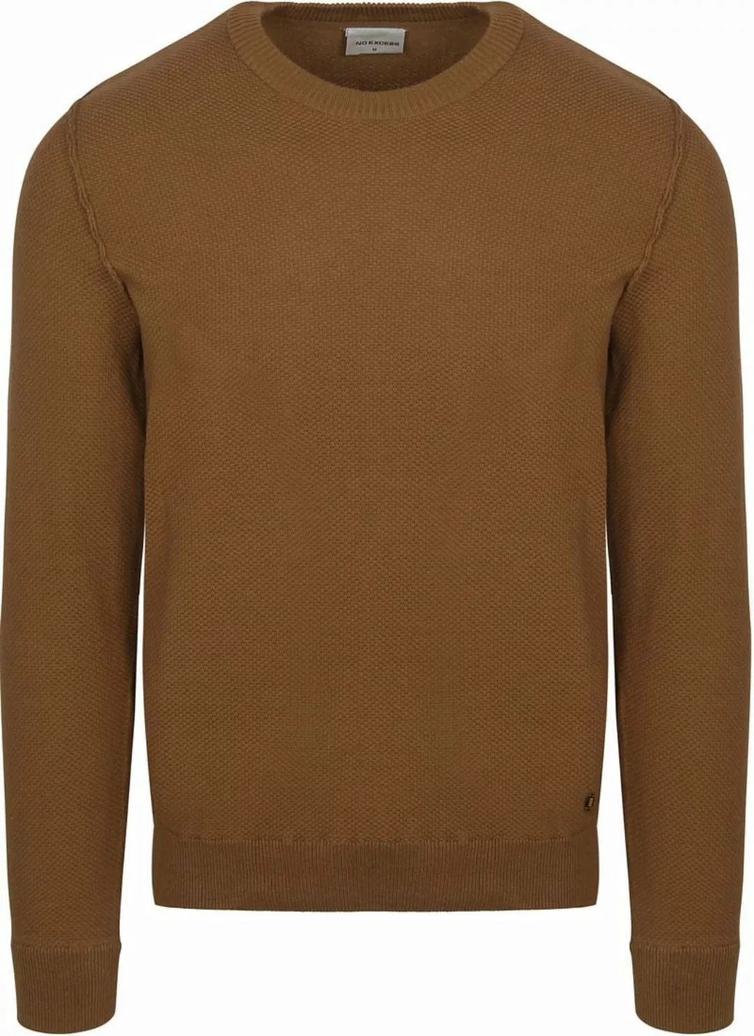 No Excess Pullover Solid Jacquard Khaki - Größe 3XL günstig online kaufen