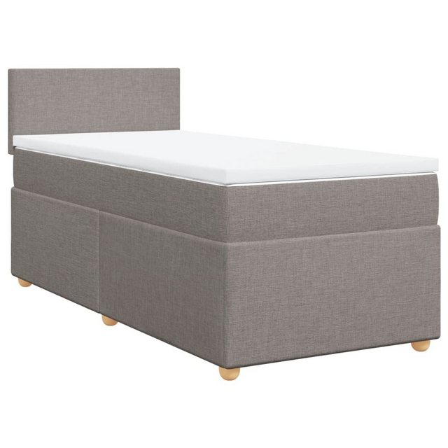 vidaXL Bett Boxspringbett mit Matratze Taupe 90x190 cm Stoff günstig online kaufen