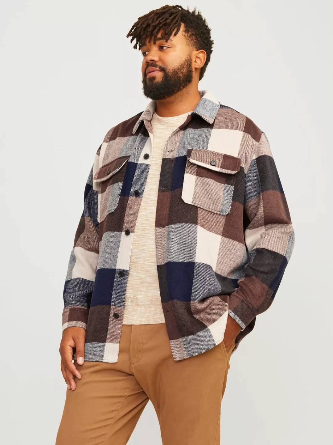 Jack & Jones PlusSize Langarmhemd JJEBRADLEY OLLIE OVERSHIRT LS NOOS PLS günstig online kaufen