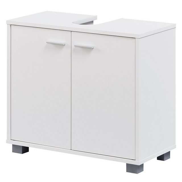 Wohnling Waschbeckenunterschrank WL1.344 (Badunterschrank 60x55x30 cm Weiß günstig online kaufen