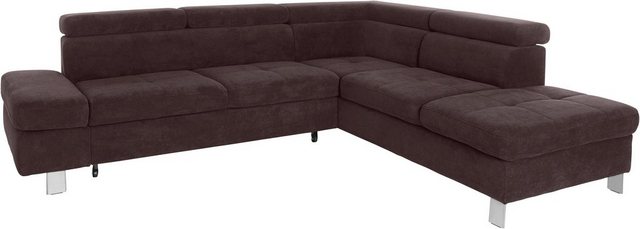 exxpo - sofa fashion Ecksofa Fiji, L-Form, mit Kopf- bzw. Rückenverstellung günstig online kaufen