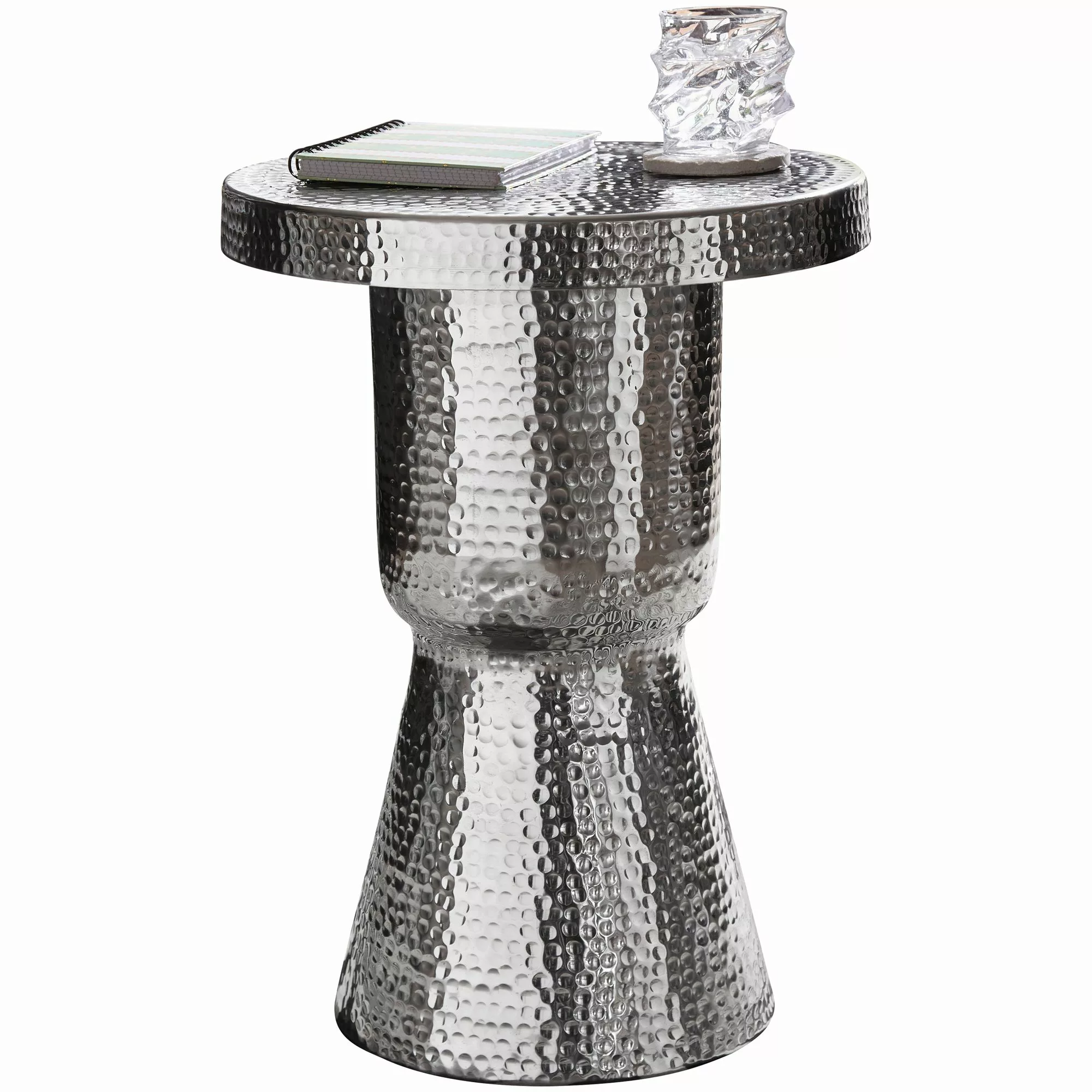 Design Beistelltisch 43x59x43 cm Aluminium Silber | Dekotisch orientalisch günstig online kaufen