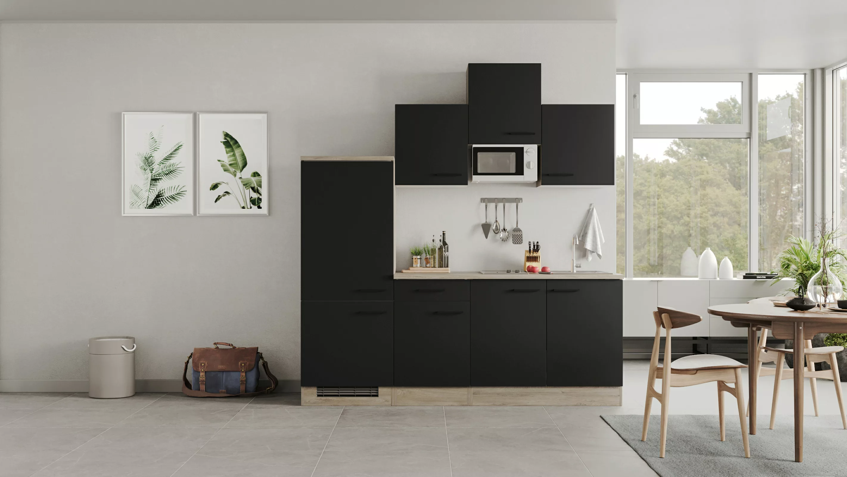 Flex-Well Küche "Capri", mit E-Geräten, Gesamtbreite 210 cm, in weiten Farb günstig online kaufen