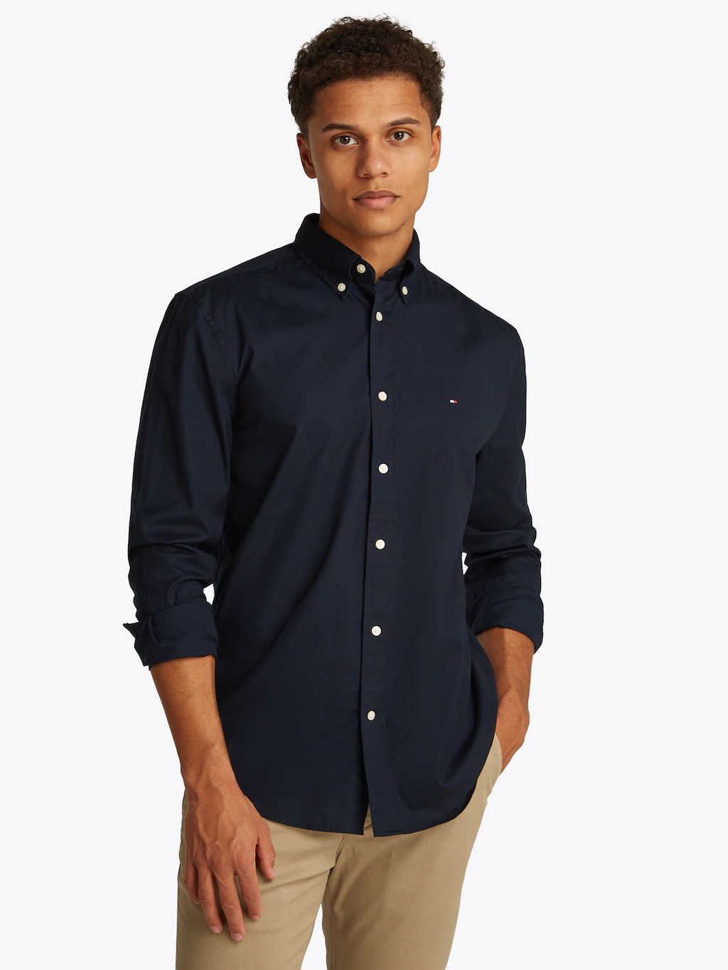 Tommy Hilfiger Langarmhemd "CORE FLEX POPLIN SOLID RF SHIRT" günstig online kaufen