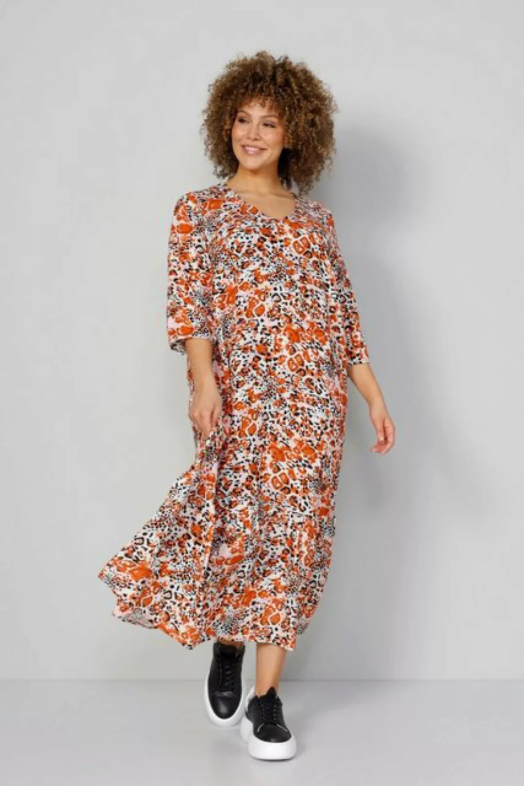 MIAMODA Sommerkleid Maxikleid Color-Animalprint 3/4-Ärmel günstig online kaufen