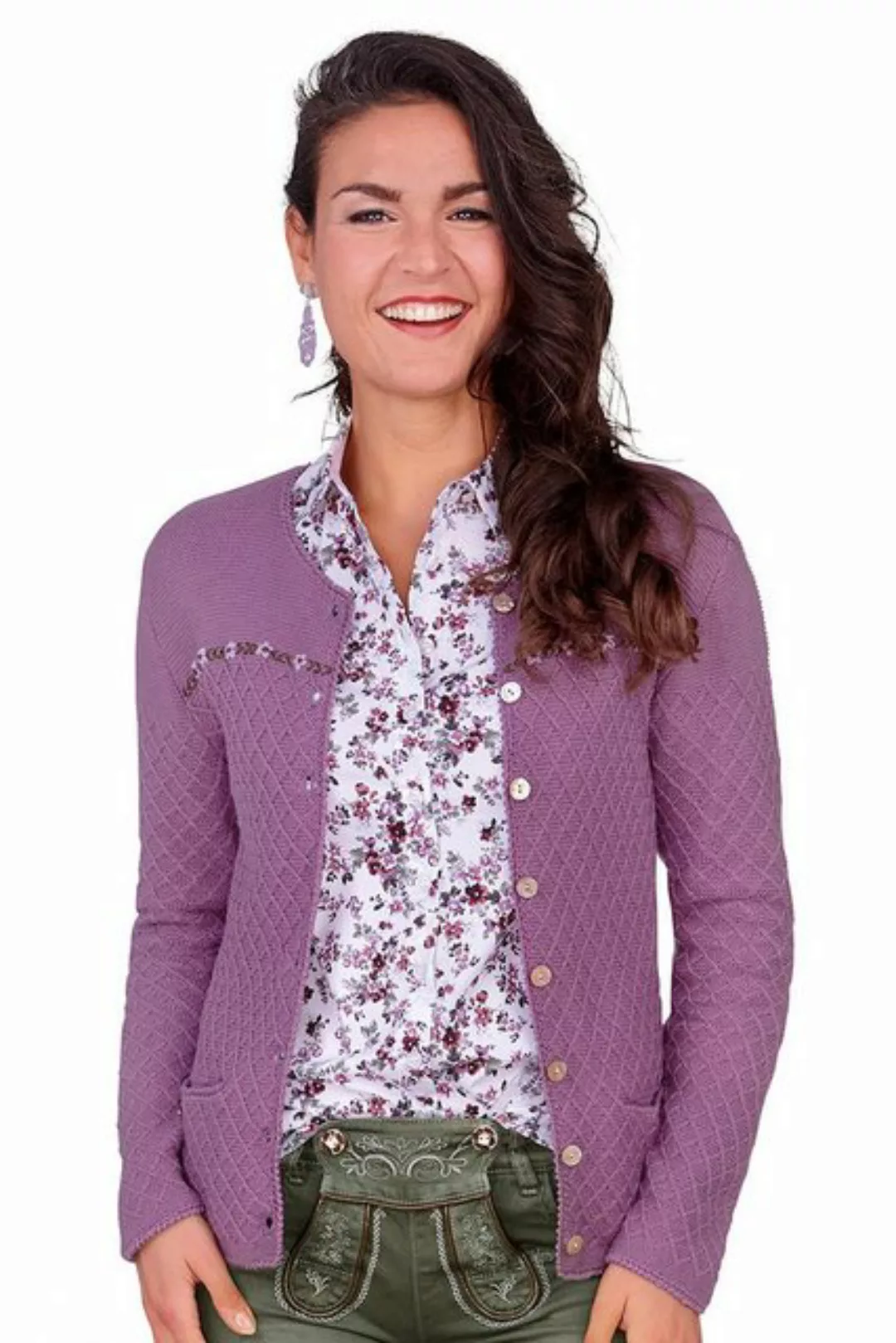 Hammerschmid Trachtenjacke Trachten Strickjacke - LUND - mauve günstig online kaufen