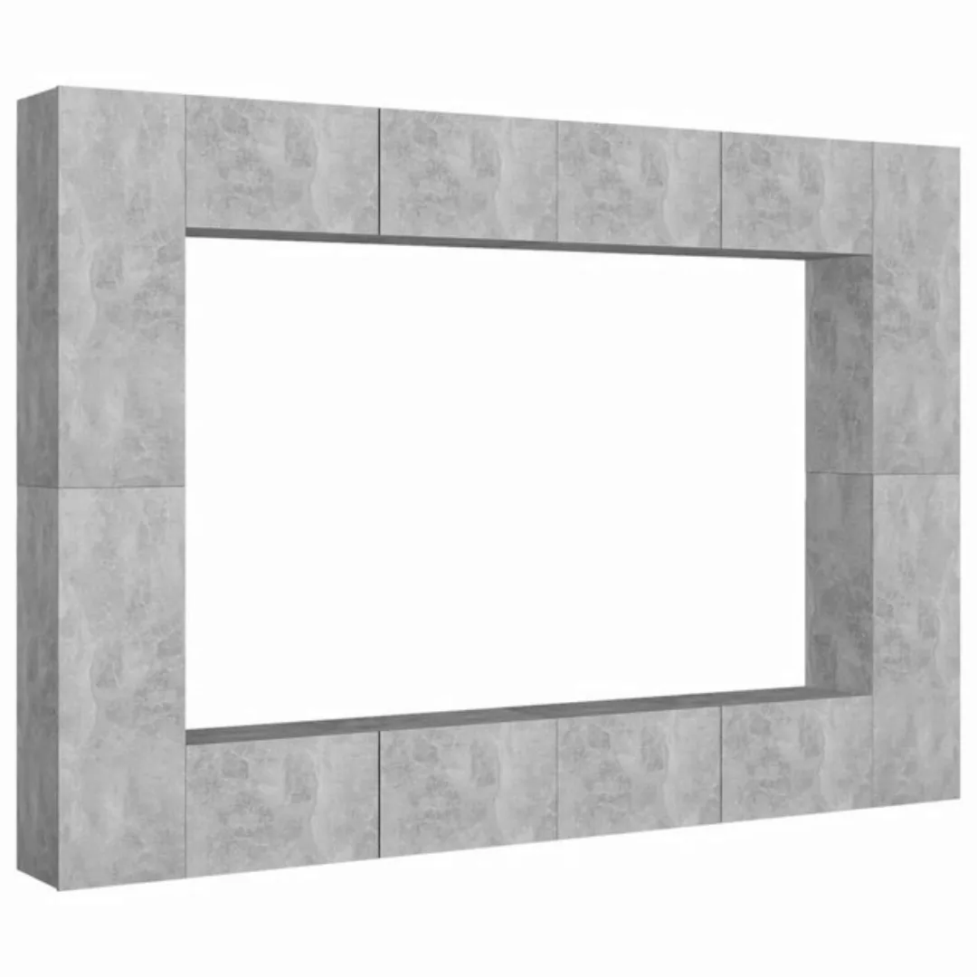 furnicato TV-Schrank 8-tlg. TV-Schrank-Set Betongrau Holzwerkstoff (1-St) günstig online kaufen