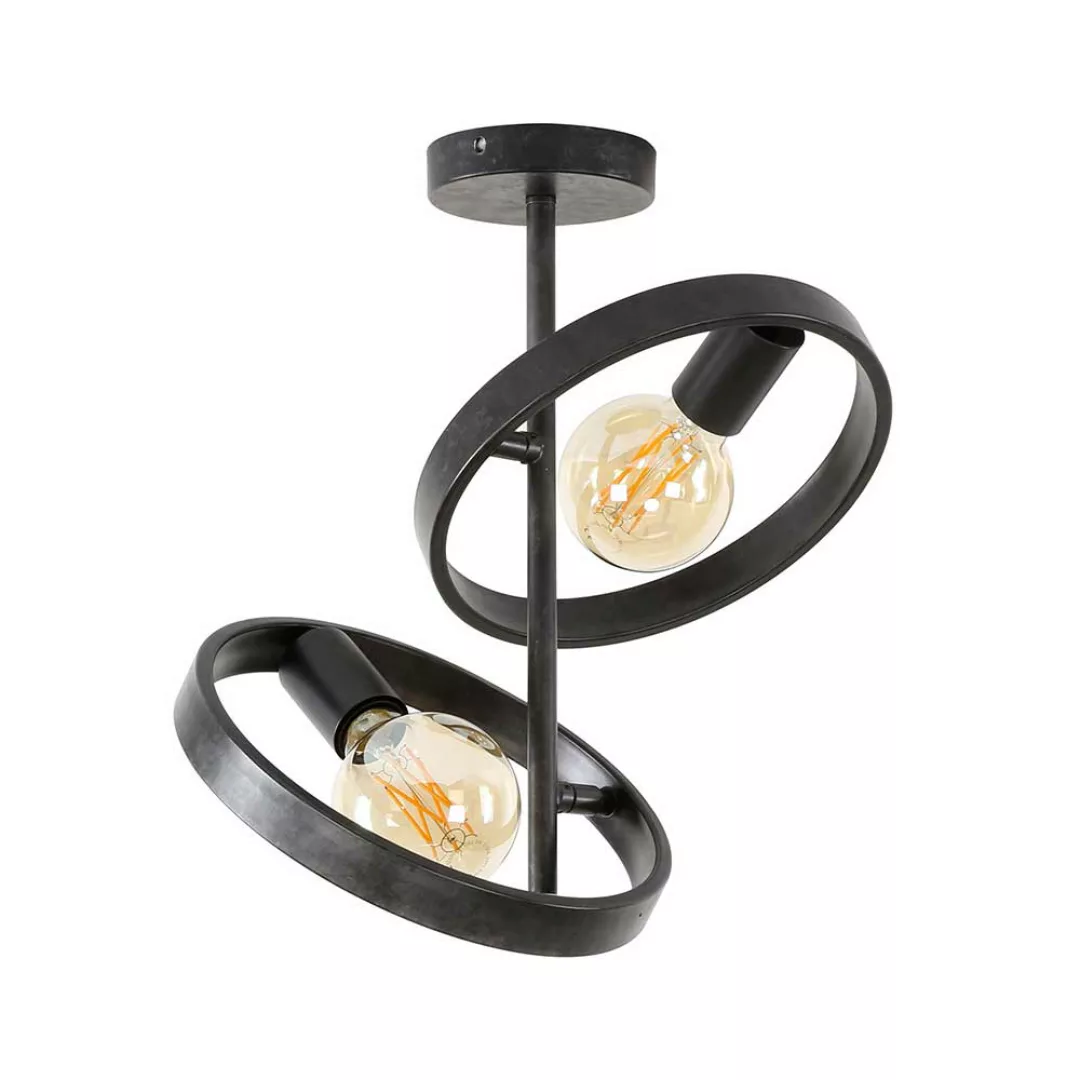 Metall Factory Deckenlampe in Schwarzgrau 37 cm hoch günstig online kaufen