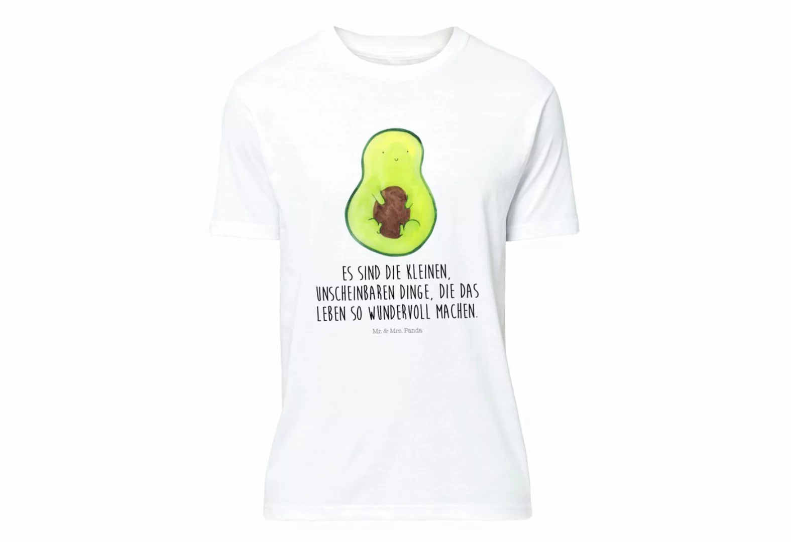 Mr. & Mrs. Panda T-Shirt Avocado mit Kern - Weiß - Geschenk, T-Shirt, Pflan günstig online kaufen