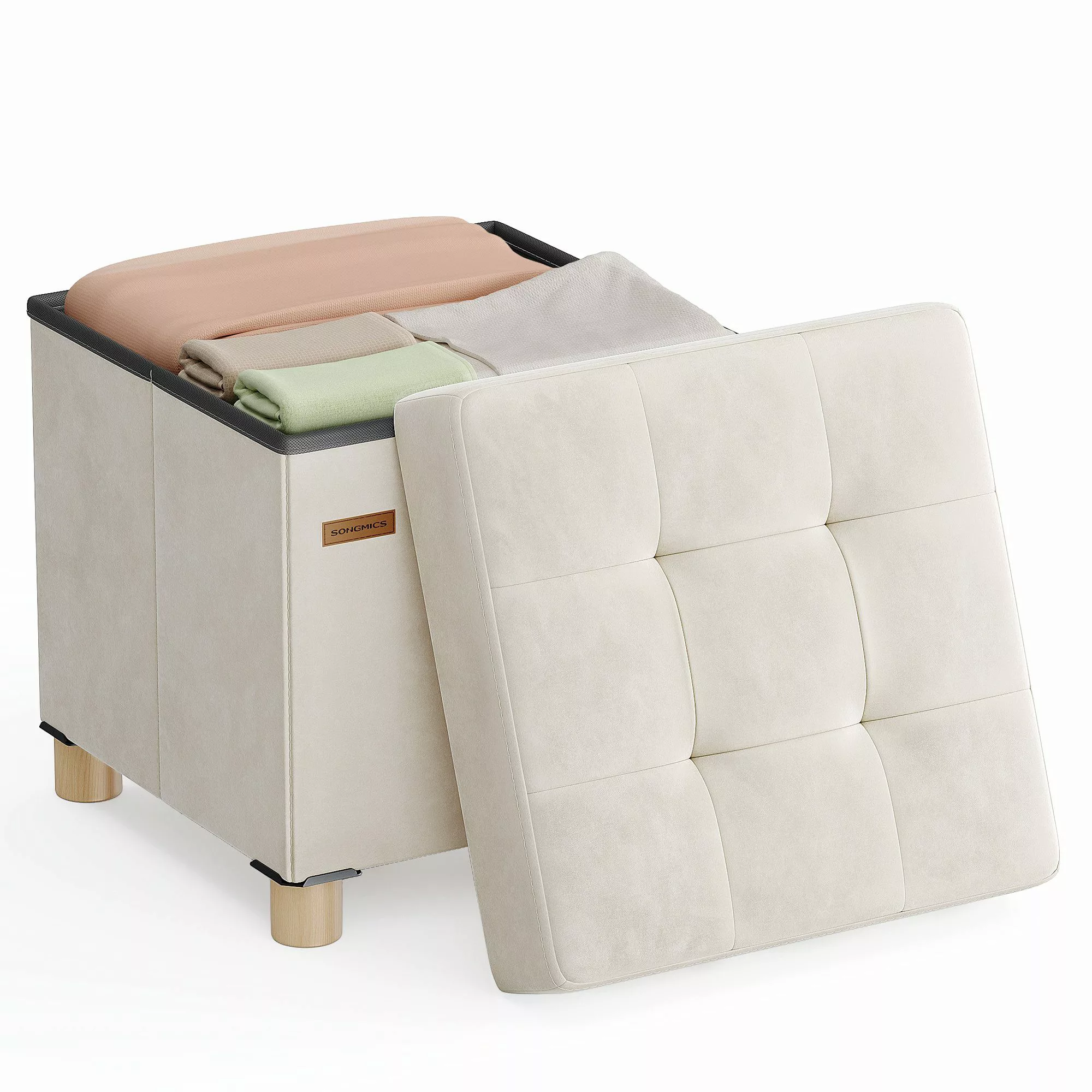 SONGMICS Sitzhocker, Sitzhocker, Aufbewahrungsbox faltbar, 38 günstig online kaufen