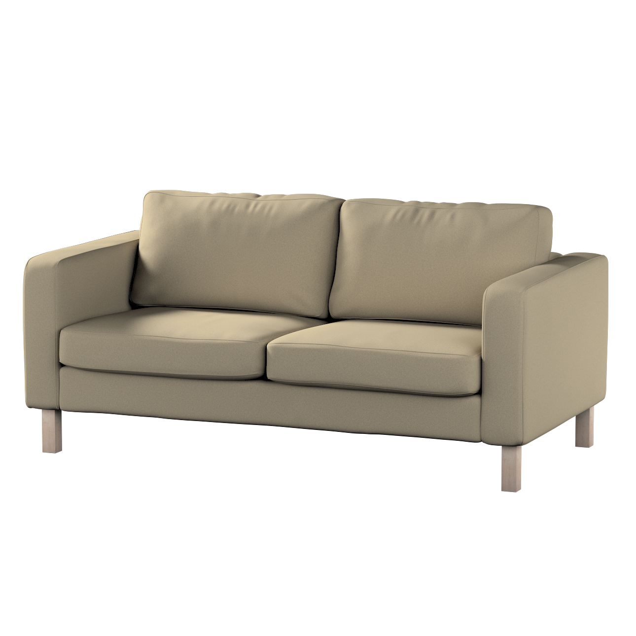 Bezug für Karlstad 2-Sitzer Sofa nicht ausklappbar, dunkelbeige, Sofahusse, günstig online kaufen