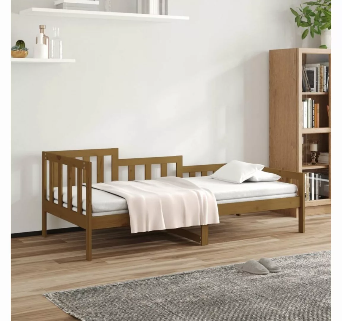 vidaXL Bett Tagesbett Honigbraun 80x200 cm Massivholz Kiefer günstig online kaufen