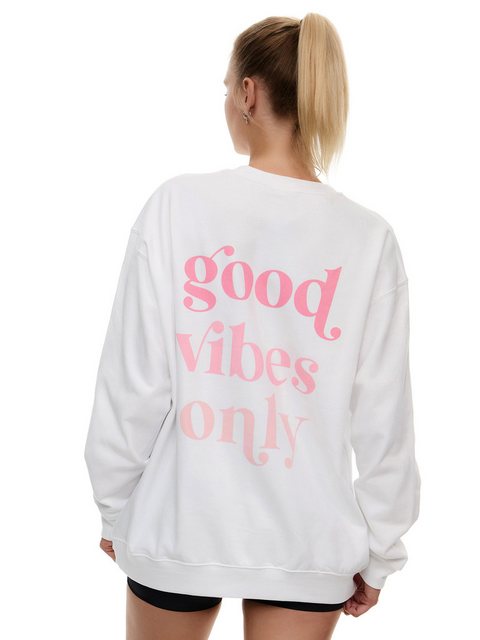 Worldclassca Sweatshirt Worldclassca Oversized Sweatshirt Good Vibes Print günstig online kaufen